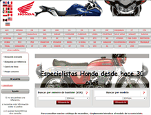 Tablet Screenshot of bike-parts-honda.es