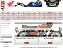 Tablet Screenshot of bike-parts-honda.it