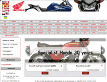 Tablet Screenshot of bike-parts-honda.com
